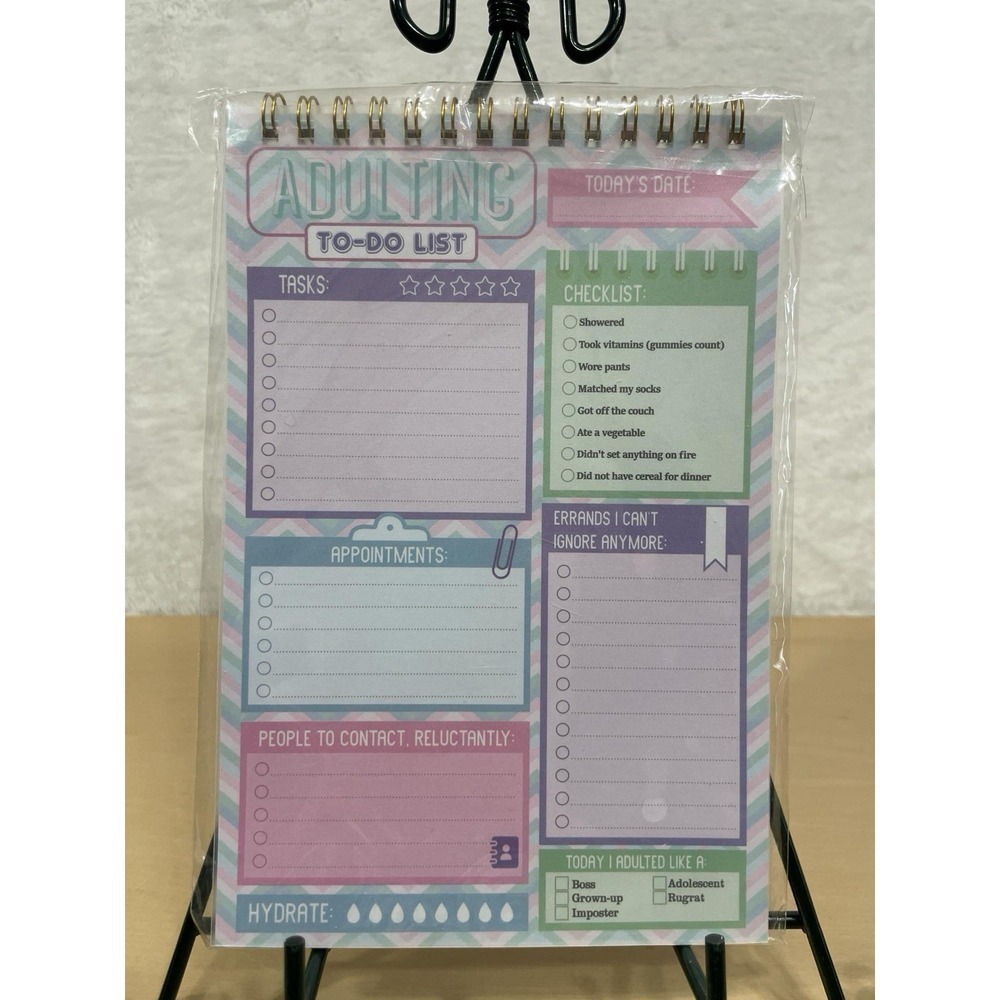 Peter Pauper Press Daily Adulting To-Do Task List Notepad 60 Sheets 6"x9"